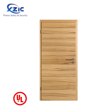 Fire proof Ash Wood Veneer Laminate HDF fire Door for commercial